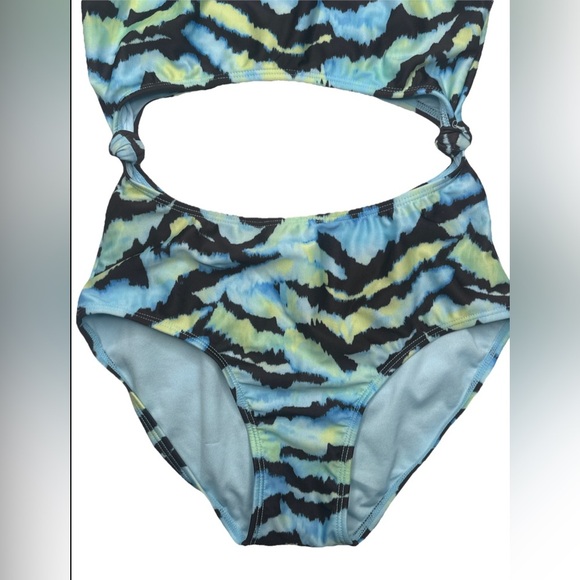 Art Class Blue Tiger Dream One Piece Swimsuit Girls Size Small NEW - Picture 3 of 9